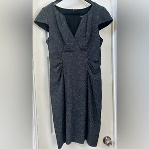 Connected Apparel Cap Sleeve Textured Ruched